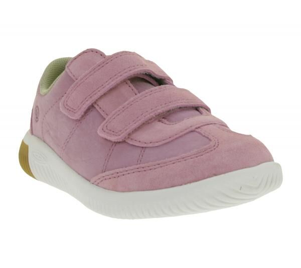 Bequeme KEEN Knx T-Toe DS Kinder Barfu&szlig;schuhe mit Eco Anti-Odor-Technologie Echtleder-Schuhe Freizeit-Schuhe 1031271 Rosa
