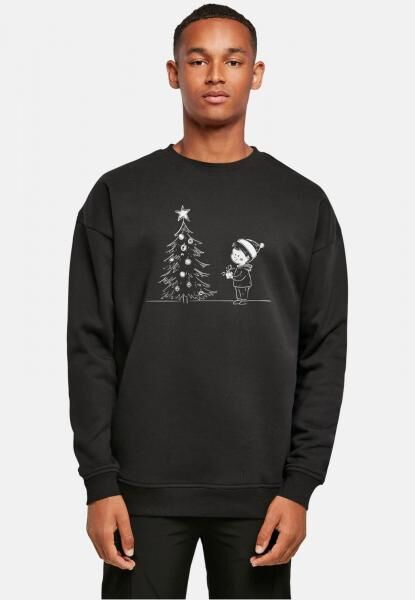 bequemes Merchcode Herren Sweatshirt 300 g/m&sup2; mit Baumwolle Schwarz