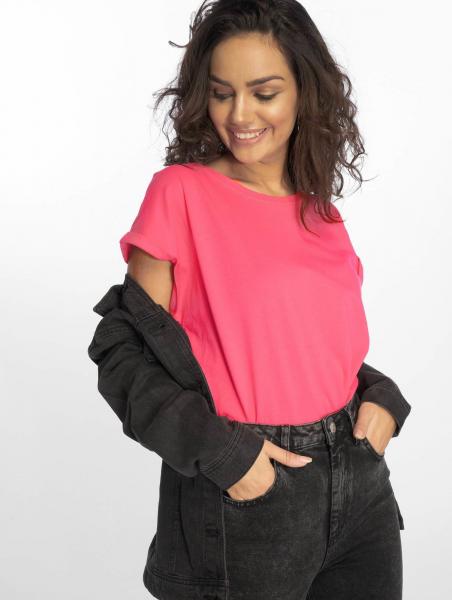 bequemes Urban Classics Damen T-Shirt 140 g/m&sup2; mit Baumwolle Pink