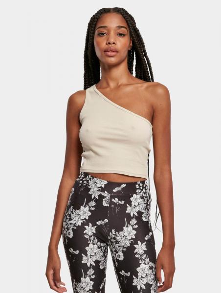 bequemes Urban Classics Damen T-Shirt Stretch 180 g/m&sup2; mit Baumwolle Beige