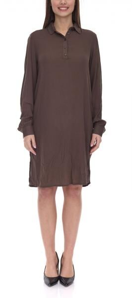 BOYSEN&acute;S Kleid Damen Hemdblusen-Kleid in Crinkle Optik leicht durchscheinend 42883962 Braun
