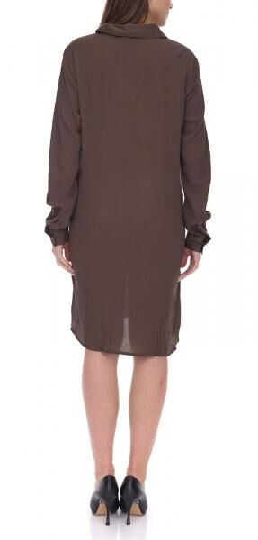 BOYSEN&acute;S Kleid Damen Hemdblusen-Kleid in Crinkle Optik leicht durchscheinend 42883962 Braun