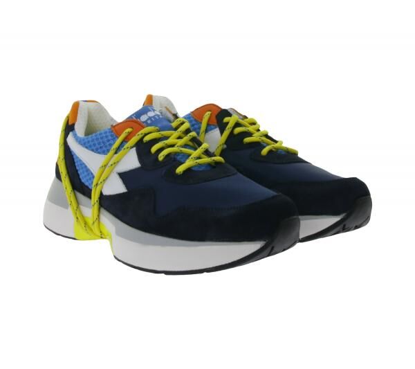 diadora N9000 Txs H Mesh Sneaker Made in Portugal mit Wildleder-Overlays 201.174817 01 65096 Blau/Wei&szlig;/Gelb