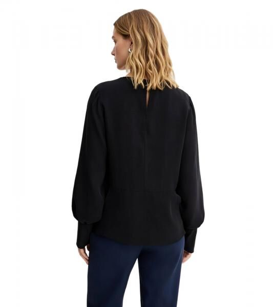 Elegante Damen Bluse aus einem Viskose-Mix mit dezentem Glanz Sommer-Shirt 929082 Schwarz