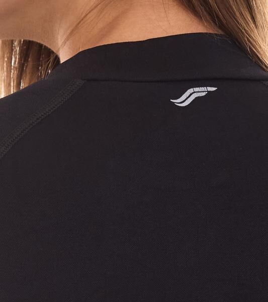 FAYN SPORTS Longsleeve Crop Top Damen Sport-Shirt nahtloses Yoga-Shirt 47005506 Schwarz