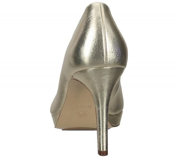 h&ouml;gl Cosymetal Damen Echtleder-Pumps elegante Stilettos Abend-Schuhe 3-12 8001 7500 Platin/Gold
