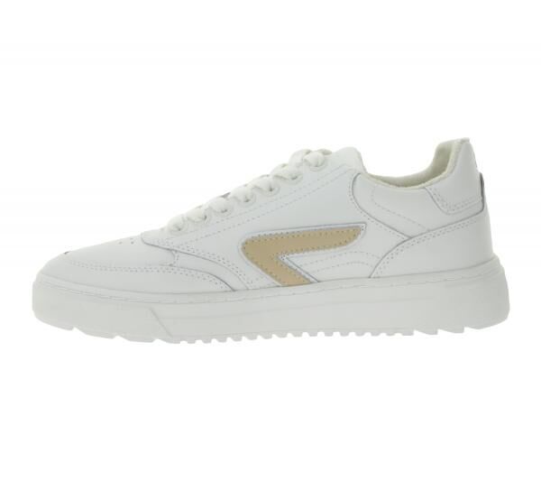 HUB Duke Damen Sneaker mit Terry-F&uuml;tterung Echtleder-Schuhe W50008L31-L10-947 Wei&szlig;/Beige