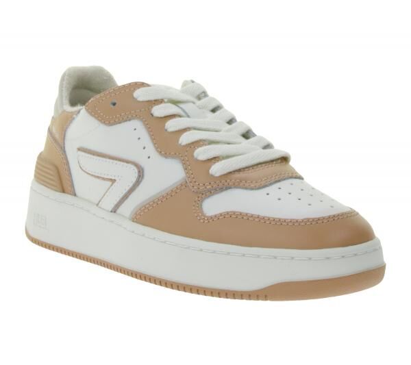 HUB Smash L31 Damen Sneaker mit Terry-F&uuml;tterung Echtleder-Schuhe W50008L31-L10-947 Wei&szlig;/Rosa