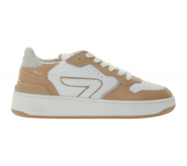 HUB Smash L31 Damen Sneaker mit Terry-F&uuml;tterung Echtleder-Schuhe W50008L31-L10-947 Wei&szlig;/Rosa