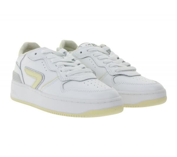 HUB Smash L31 Damen Sneaker mit Terry-F&uuml;tterung Echtleder-Schuhe W5008L31-L10-897 Wei&szlig;/Beige