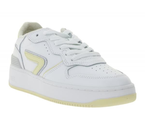 HUB Smash L31 Damen Sneaker mit Terry-F&uuml;tterung Echtleder-Schuhe W5008L31-L10-897 Wei&szlig;/Beige