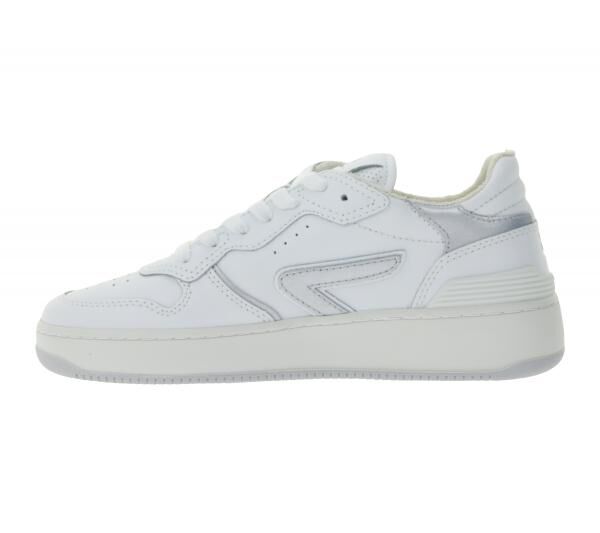 HUB Smash L31 Damen Sneaker mit Terry-F&uuml;tterung Echtleder-Schuhe W5008L31-L10-945 Wei&szlig;/Silber