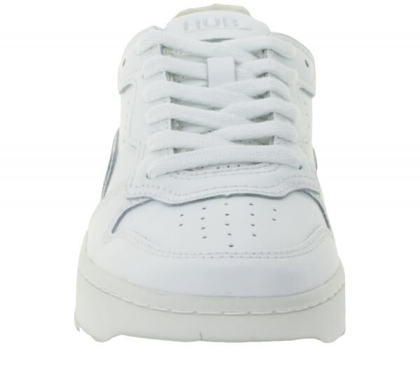 HUB Smash L31 Damen Sneaker mit Terry-F&uuml;tterung Echtleder-Schuhe W5008L31-L10-945 Wei&szlig;/Silber