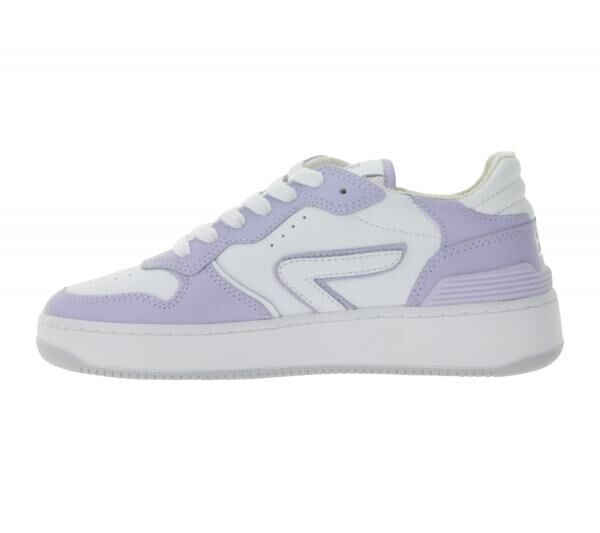 HUB Smash L31 Damen Sneaker mit Terry-F&uuml;tterung Echtleder-Schuhe W5008L31-L10-948 Wei&szlig;/Lila