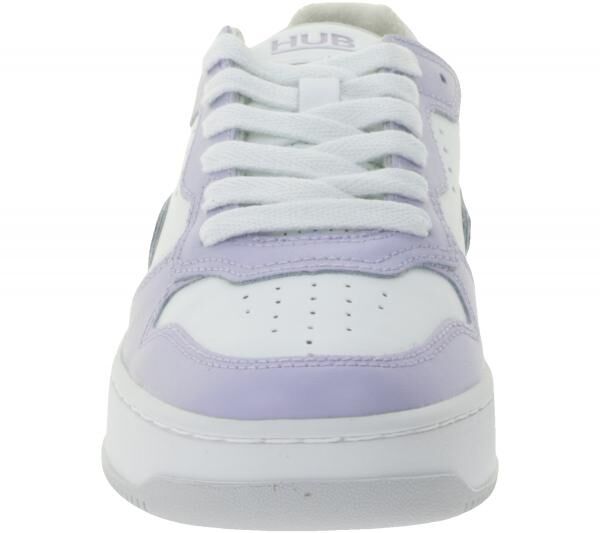 HUB Smash L31 Damen Sneaker mit Terry-F&uuml;tterung Echtleder-Schuhe W5008L31-L10-948 Wei&szlig;/Lila