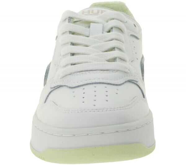 HUB Smash L31 Damen Sneaker mit Terry-F&uuml;tterung Echtleder-Schuhe W5008L31-L10-A21 Wei&szlig;/Rosa