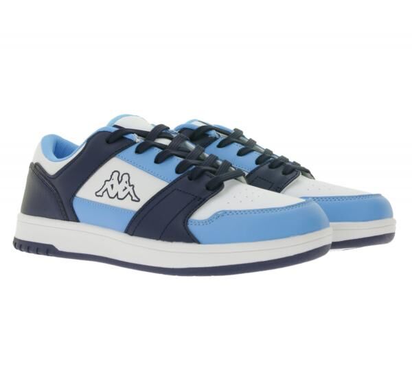 Kappa Kinder Alltags-Sneaker Damen Freizeit-Schuhe Schn&uuml;r-Schuhe Trainings-Schuhe 381U1NW Hellblau/Dunkelblau/Wei&szlig;