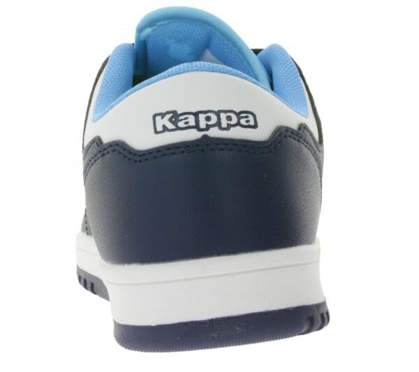 Kappa Kinder Alltags-Sneaker Damen Freizeit-Schuhe Schn&uuml;r-Schuhe Trainings-Schuhe 381U1NW Hellblau/Dunkelblau/Wei&szlig;