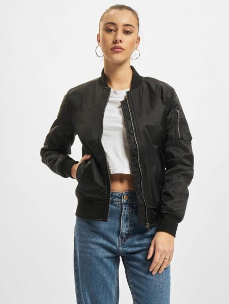 l&auml;ssige URBAN CLASSICS Damen Jacke 108 g/m&sup2; Schwarz