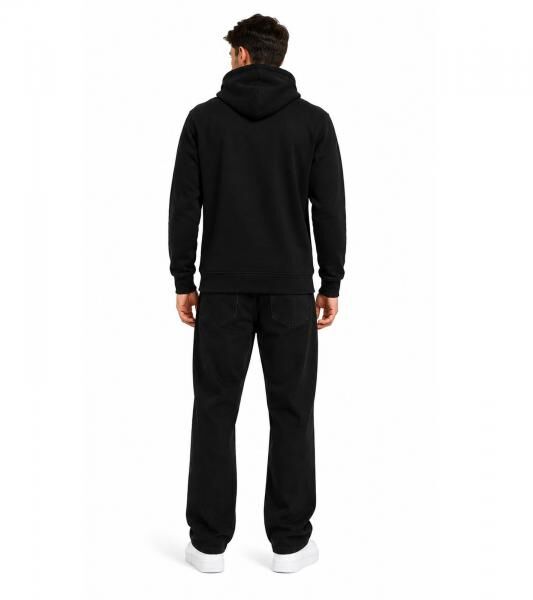 l&auml;ssiger Mister Tee Herren Basic-Hoodie mit Kapuze Baumwoll-Pullover 300 g/m&sup2; Schwarz