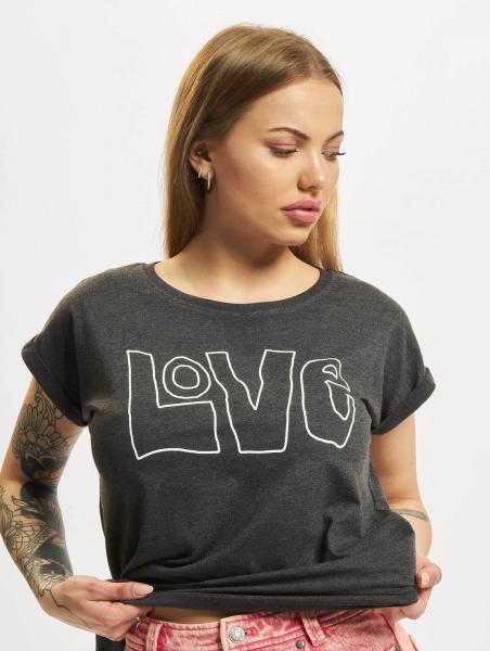 l&auml;ssiges Mister Tee Damen T-Shirt 180 g/m&sup2; mit Baumwolle Anthrazit
