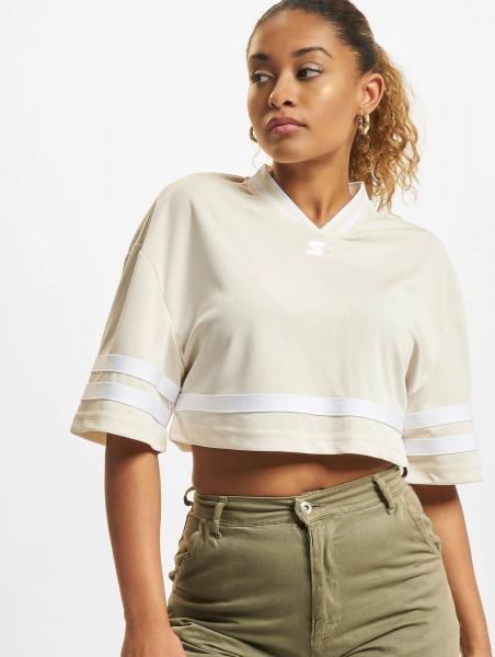 l&auml;ssiges Starter Damen T-Shirt Oversize Mesh 180 g/m&sup2; Creme/Wei&szlig;