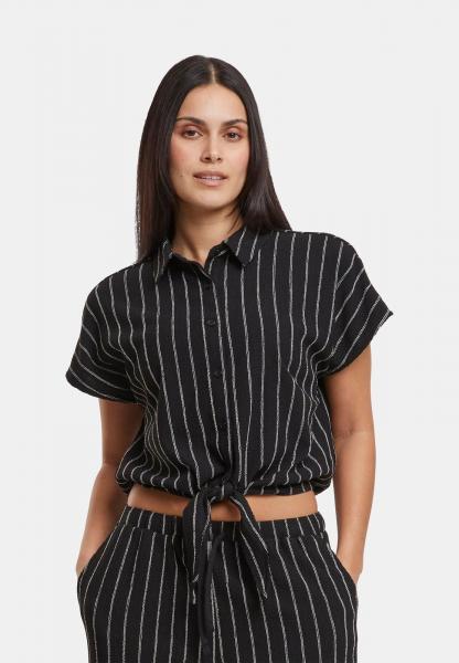 l&auml;ssiges Urban Classics Damen Polo-Shirt Stretch 170 g/m&sup2; Schwarz