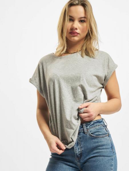 l&auml;ssiges Urban Classics Damen T-Shirt 140 g/m&sup2; mit Baumwolle Grau