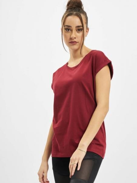 l&auml;ssiges Urban Classics Damen T-Shirt 140 g/m&sup2; mit Baumwolle Rot