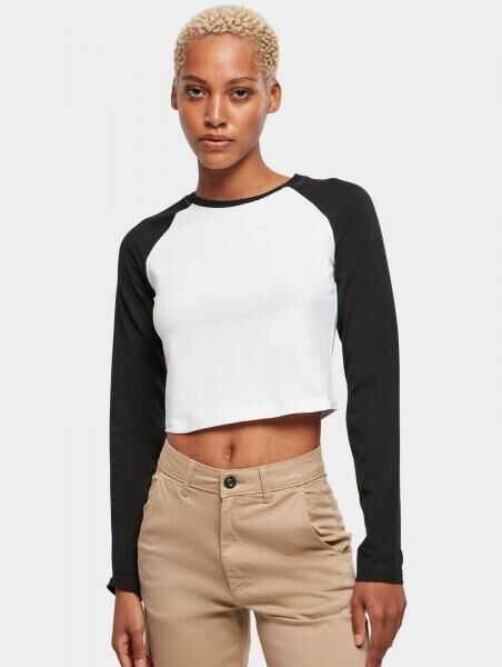 l&auml;ssiges URBAN CLASSICS Damen T-Shirt Stretch Oversize 180 g/m&sup2; mit Baumwolle Wei&szlig;/Schwarz