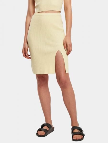leichtes Urban Classics Damen Kleid 12 g/m&sup2; Pastell-Gelb