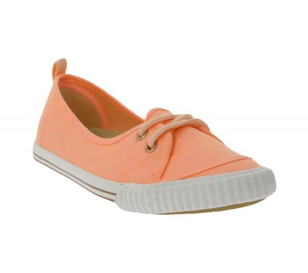 LUHTA Jatta Damen Ballerina Canvas Sneaker mit herausnehmbarer Einlegesohle 9 75522 477L 445 Koralle