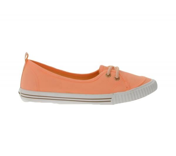 LUHTA Jatta Damen Ballerina Canvas Sneaker mit herausnehmbarer Einlegesohle 9 75522 477L 445 Koralle