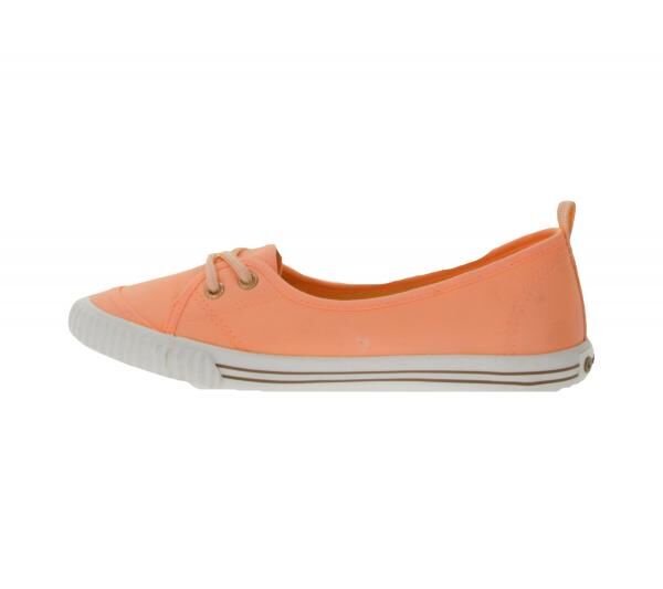 LUHTA Jatta Damen Ballerina Canvas Sneaker mit herausnehmbarer Einlegesohle 9 75522 477L 445 Koralle