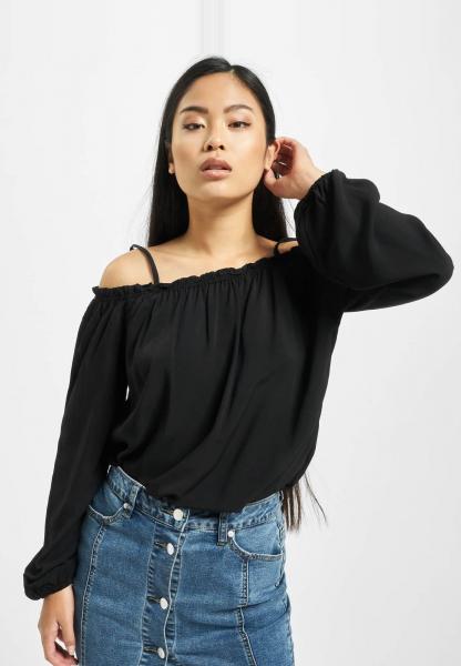 modernes Urban Classics Damen Longsleeve 115 g/m&sup2; Schwarz