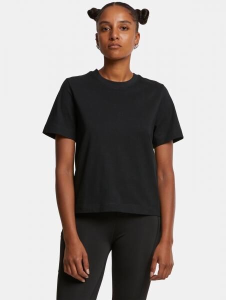 modernes Urban Classics Damen T-Shirt 220 g/m&sup2; mit Baumwolle Schwarz