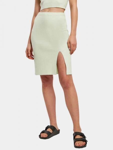 modisches Urban Classics Damen Kleid 12 g/m&sup2; Pastell-Gr&uuml;n