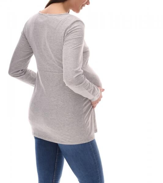 neun 9 monate Damen schlichtes Schwangerschafts-Shirt Umstands-Mode 44189220 Grau