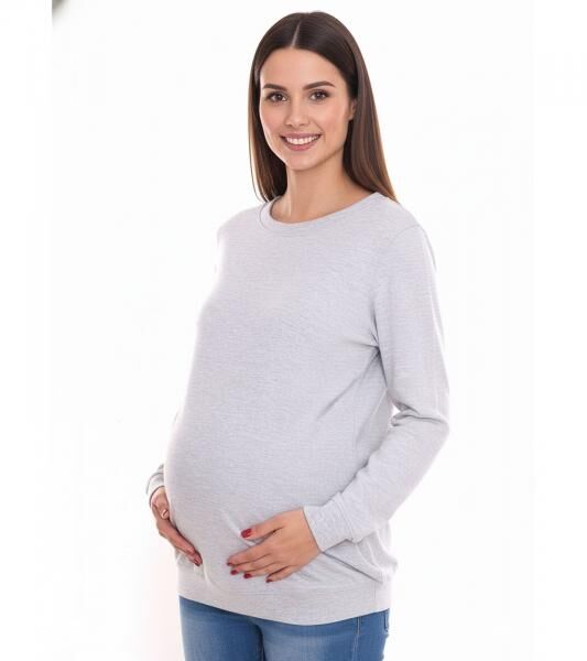 neun 9 monate Damen schlichtes Schwangerschafts-Shirt Umstands-Mode 54707926 Grau