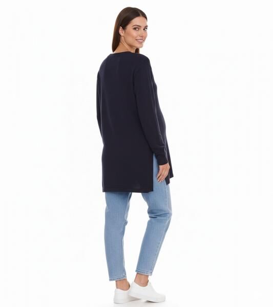 neun 9 monate Damen Strickpullover Umstandsmode Schwangerschafts-Pulli 24659305 Dunkelblau
