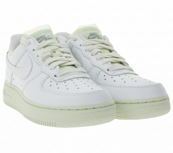 NIKE Air Force 1 LO PRM Unisex Sneaker Echtleder Turnschuhe mit Air-D&auml;mpfung Low-Top Sneaker DN5463 100 Wei&szlig;