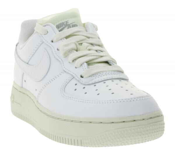 NIKE Air Force 1 LO PRM Unisex Sneaker Echtleder Turnschuhe mit Air-D&auml;mpfung Low-Top Sneaker DN5463 100 Wei&szlig;