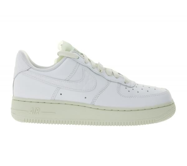 NIKE Air Force 1 LO PRM Unisex Sneaker Echtleder Turnschuhe mit Air-D&auml;mpfung Low-Top Sneaker DN5463 100 Wei&szlig;