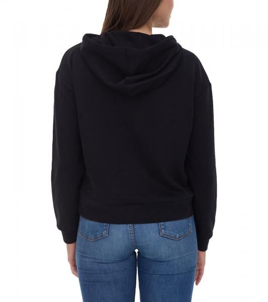 ONLY Play Damen Crop-Hoodie Kapuzen-Pullover kurzer Sweat-Shirt Basic-Pullover 15245850 Schwarz
