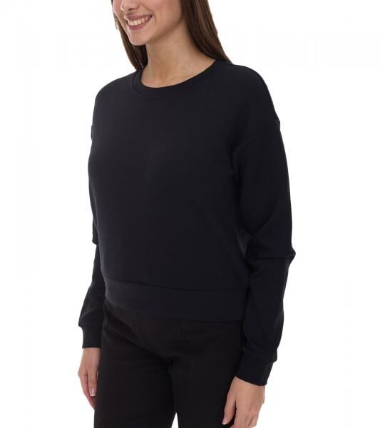 ONLY Play Damen Rundhals-Pullover Sweat-Shirt Basic-Pullover 15230217 Schwarz