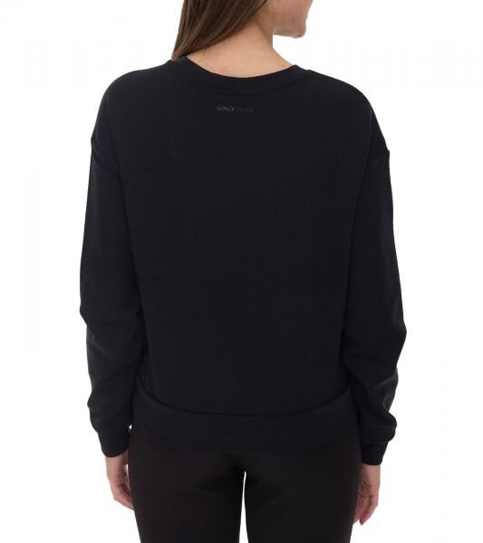 ONLY Play Damen Rundhals-Pullover Sweat-Shirt Basic-Pullover 15230217 Schwarz
