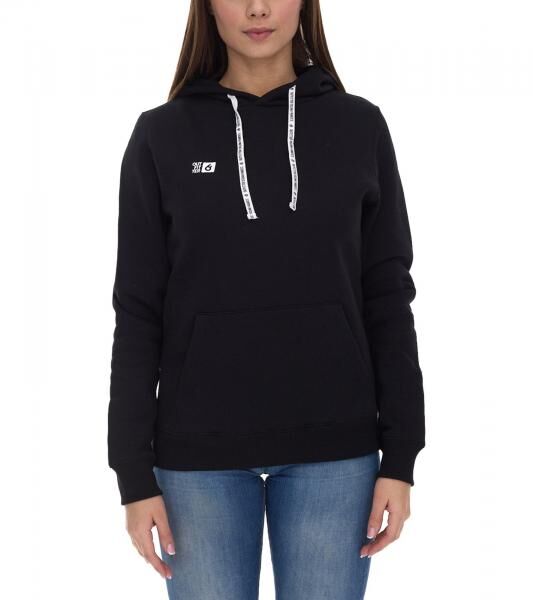 Outfitter Ocean Fabrics Thai Damen Hoodie nachhaltiger Kapuzen-Pullover im Basic-Style OUT-W-1003-OTW-03 Schwarz