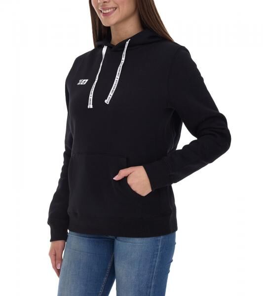 Outfitter Ocean Fabrics Thai Damen Hoodie nachhaltiger Kapuzen-Pullover im Basic-Style OUT-W-1003-OTW-03 Schwarz