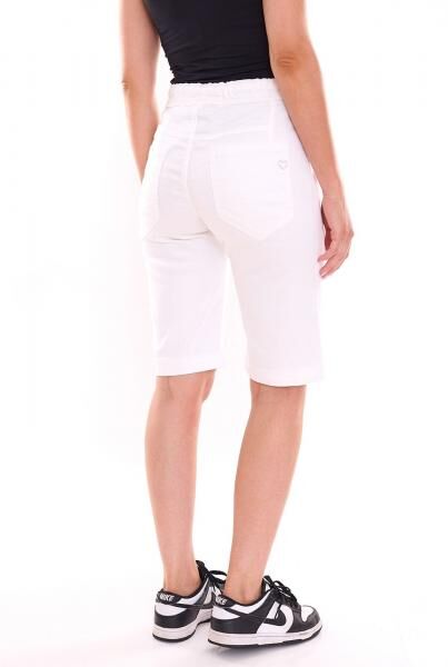 PLEASE Damen Sommer-Shorts kurze Hose mit seitlichen Eingrifftaschen 42032565 Wei&szlig;