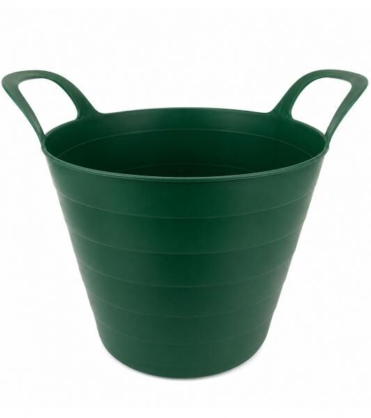 Praktische 30 Liter Universalwanne Flexi-Wanne mit ergonomische Tragegriffe Flexi-Eimer Gartenkorb Wäschekorb ca. 54x42x36 cm  - Kein Farb